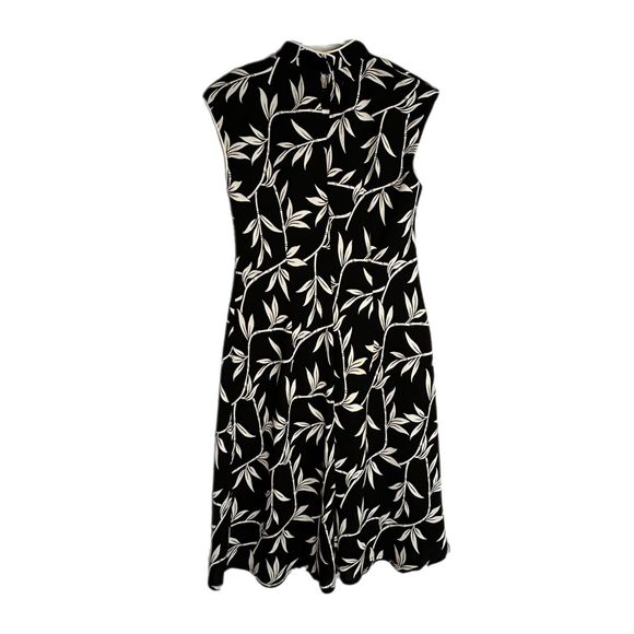 S.L. Fashions Black and White Pattern Sleeveless Dress, Size 8, Pre-owned - Picture 1 of 5